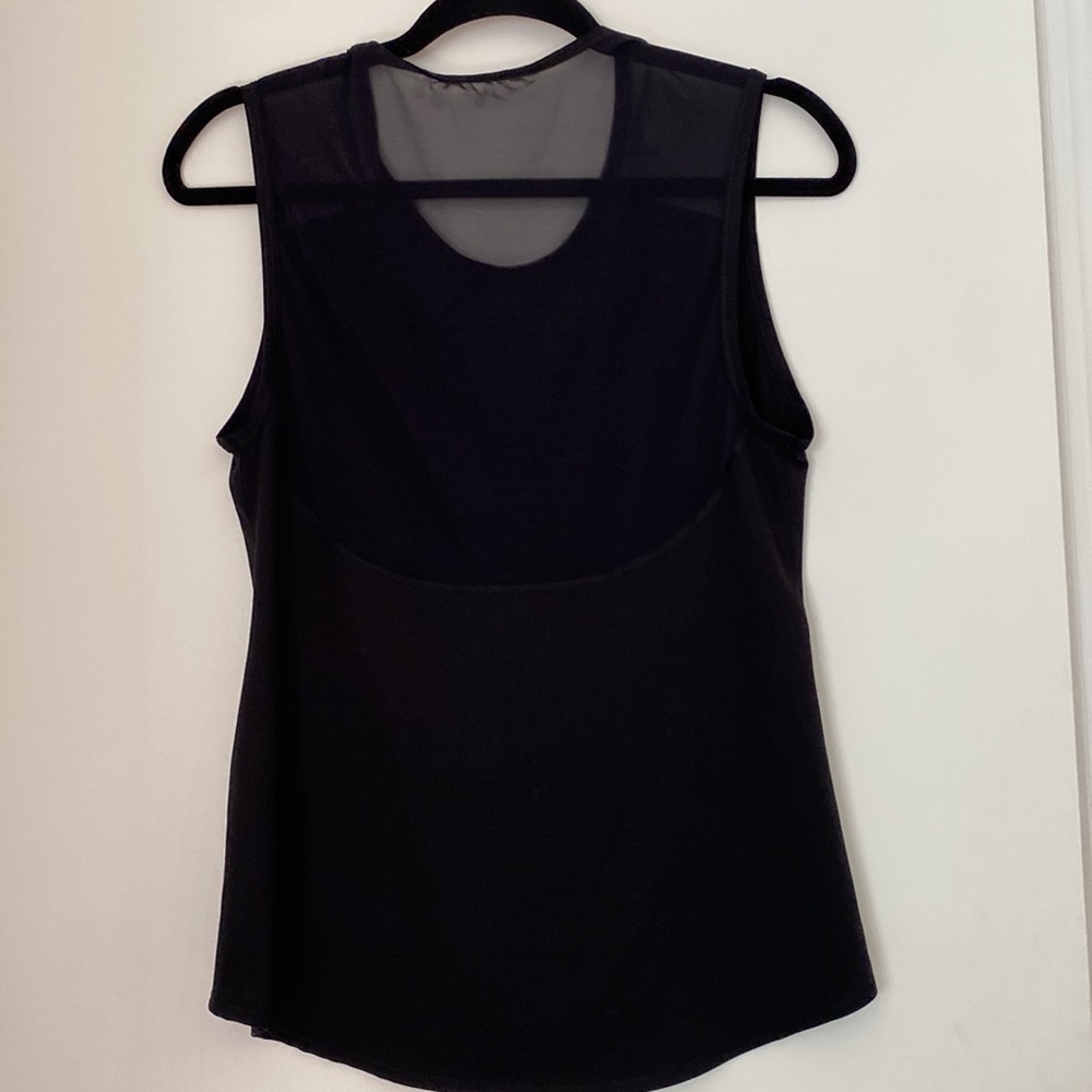 Athleta Mesh Splice Chi Muscle Tank Top Black XS P24 - Picture 5 of 8
